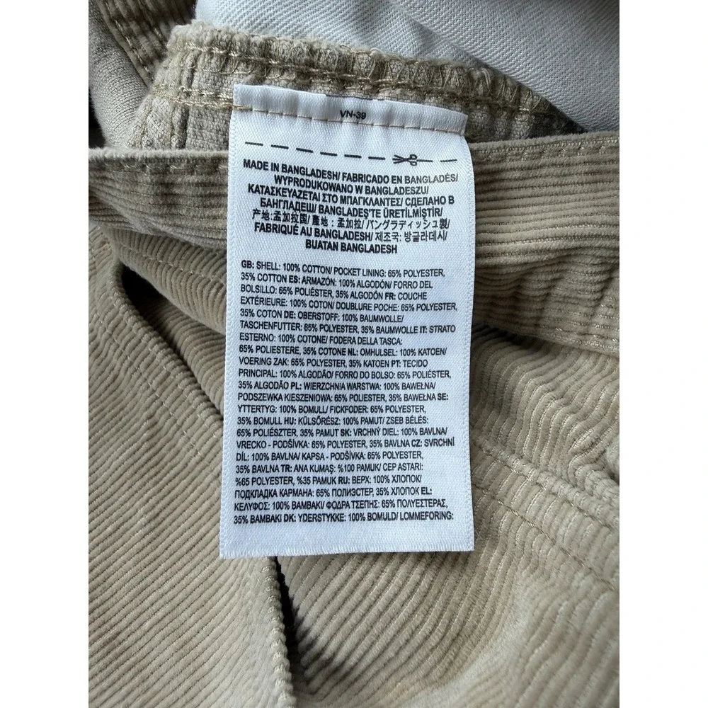 Vans Drill Chore Carpenter Pants Mens 30x30 Relaxed Cotton Skater Corduroy